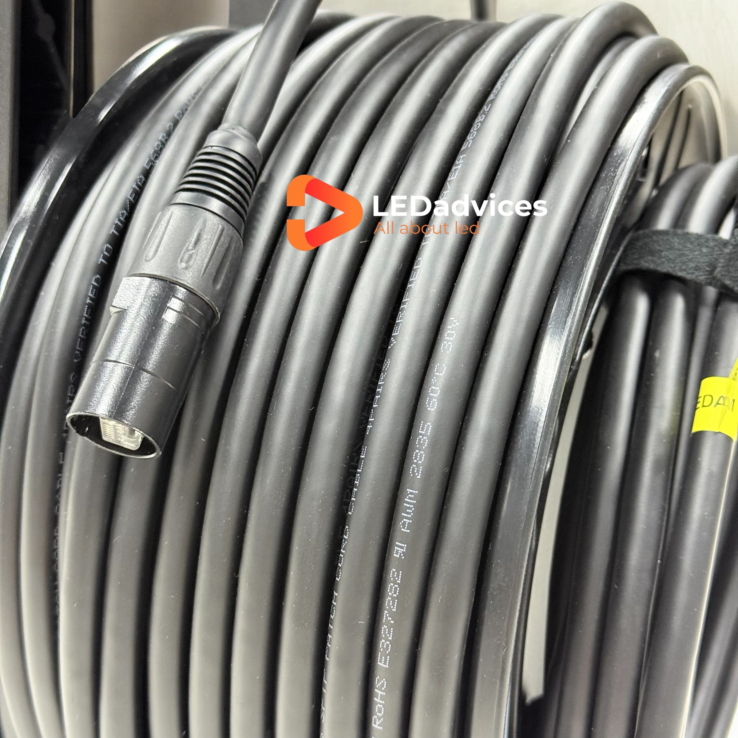 50m CAT6 SFTP Double-Shielded Flexible Cable with PCD235 Reel | Professional-Grade for LED Screens, Stage Lighting, Audio & DMX