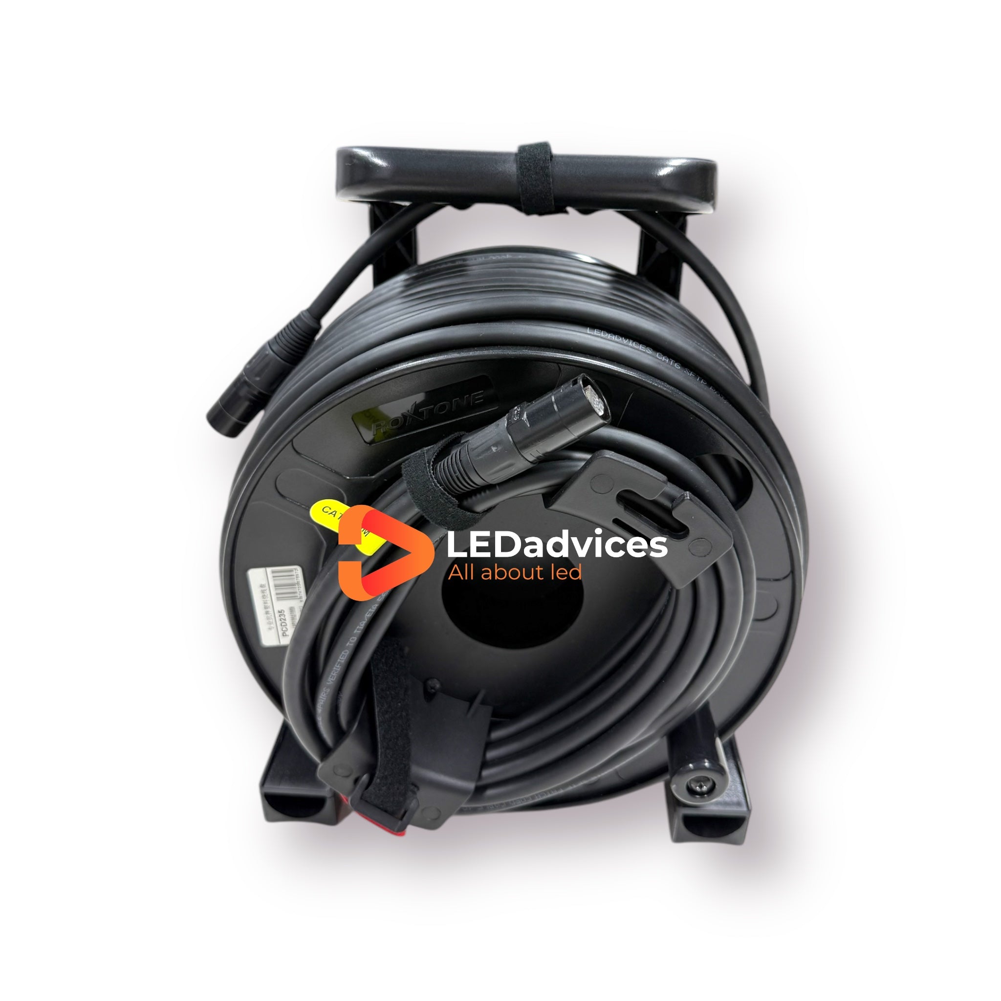50m CAT6 SFTP Double-Shielded Flexible Cable with PCD235 Reel | Professional-Grade for LED Screens, Stage Lighting, Audio & DMX