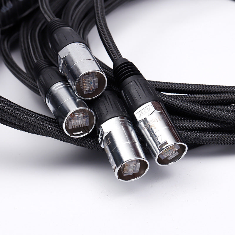 4/6/8 Multi-Channel CAT6 Snake Cable For AV Event SF/UTP Double Shield Multi-Stranded Pure Copper RJ45 Gigabits LED Screen